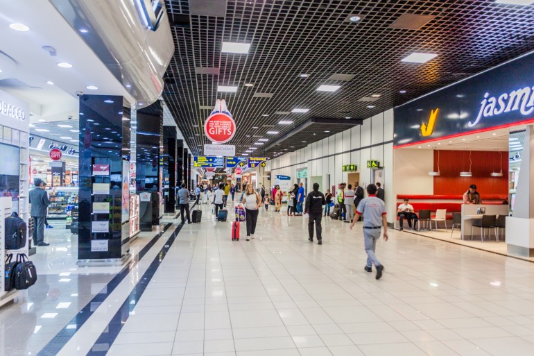 MANAMA, BAHRAIN - MARCH 16, 2017: Interior of Bahrain International Airport