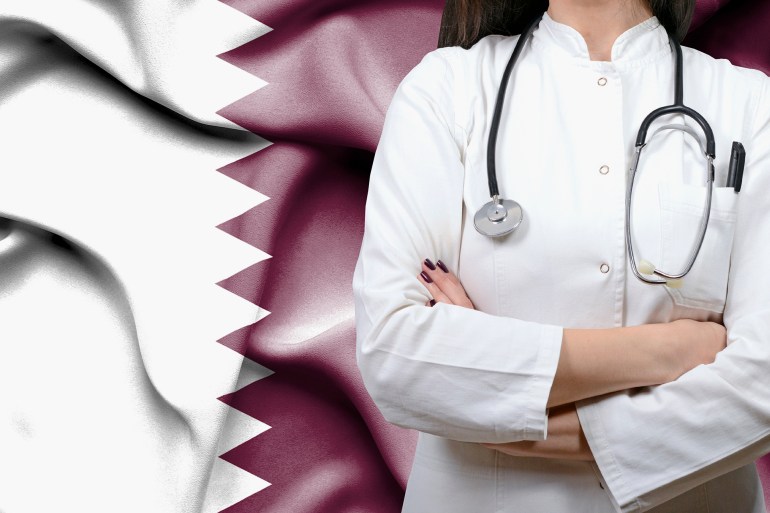 Conceptual image of national healthcare system in Qatar