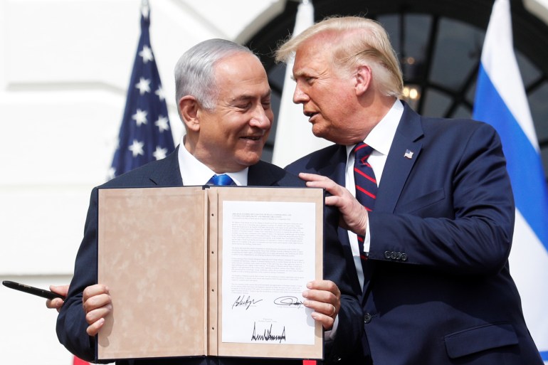 U.S. President Trump hosts leaders for Abraham Accords signing ceremony at the White House in Washington